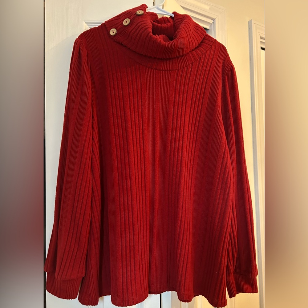 Red Cowl Neck Sweater